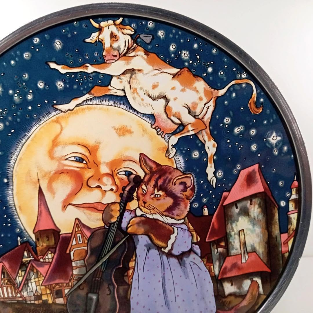 マイケル・ハーグ ステンドグラス マザーグース 猫と月と牛 グラスマスターズ社 GOOSE」 マイケル ハーグ ステンドグラス マザーグース 猫と月と牛